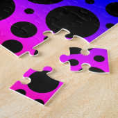 ブライトレインボー水玉模様ジグソーパズル ジグソーパズル (側面)