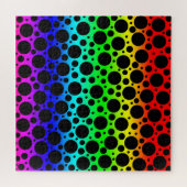 ブライトレインボー水玉模様ジグソーパズル ジグソーパズル (横)