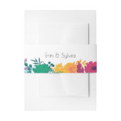 ブライトレインボー結婚フローラ 招待状ベリーバンド (正面例)