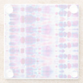 ブライトレッドイエロー抽象芸術アート ガラスコースター (裏面)