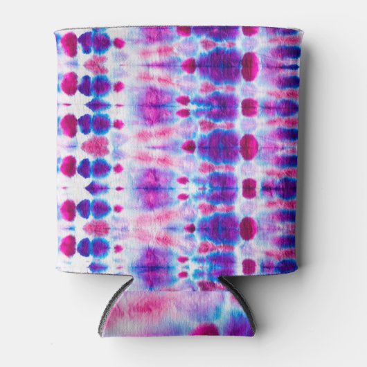 ブライトレッドイエロー抽象芸術アート 缶クーラー (正面)