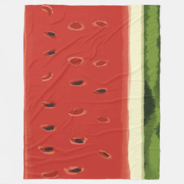 ブライトレッドウォーターカラースイカフリースブランケット フリースブランケット