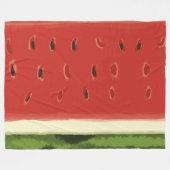 ブライトレッドウォーターカラースイカフリースブランケット フリースブランケット (正面(横))