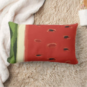 ブライトレッドウォーターカラースイカ装飾用クッション ランバークッション (ブランケット)