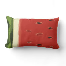 ブライトレッドウォーターカラースイカ装飾用クッション