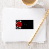 ブライトレッドガーベラデイジーオンブラック ラベル (インサイチュ)