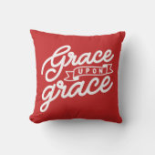 ブライトレッドクリスチャン引用文装飾用クッション クッション (正面)