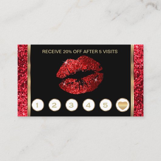 ブライトレッドグリッターリップスロイヤリティ ロイヤリティカード (正面)