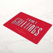 ブライトレッドシーズンズグリーティングレトロスターズフラット 箔シーズンカード (回転した状態)