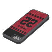 ブライトレッドスポーツジャージー番号iPhone 6 Case-Mate iPhoneケース (底)