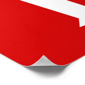 ブライトレッドダイナーウォールアートポスタープリント ポスター (角)