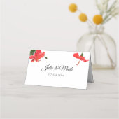 ブライトレッドハイビスカスフォールディング座席表 プレイスカード (裏面)