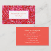 ブライトレッドピンクフローラ名刺美容師 名刺 (正面/裏面)