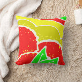 ブライトレッドフラワーデザイン クッション (ブランケット)