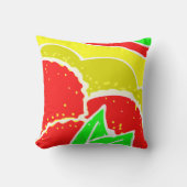 ブライトレッドフラワーデザイン クッション (正面)