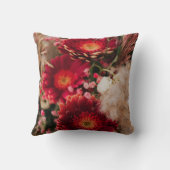 ブライトレッドフローラ装飾用クッション クッション (裏面)