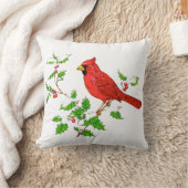 ブライトレッドホリデイ（鳥）ショウジョウコウカンチョウ クッション (ブランケット)