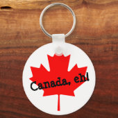 ブライトレッドメープルリーフカナダえっ! キーホルダー (正面)