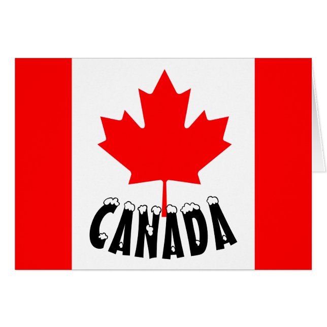 ブライトレッドメープルリーフカナダ国旗 (正面横)