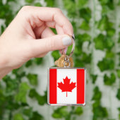 ブライトレッドメープルリーフカナダ国旗 キーホルダー (手)