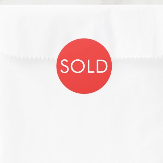 ブライトレッドモダンタイポグラフィカスタム販売 ラウンドシール