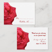 ブライトレッドローズ結婚座席表 プレイスカード (正面/裏面)