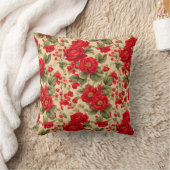 ブライトレッドローゼズ&文字ジャンクジャーナル クッション (ブランケット)