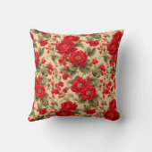 ブライトレッドローゼズ&文字ジャンクジャーナル クッション (裏面)