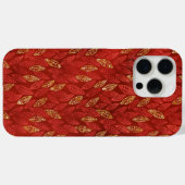 ブライトレッド&金ゴールド秋紅葉 Case-Mate iPhoneケース (裏面 (横))