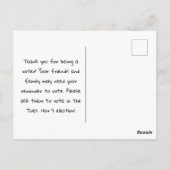 ブライトレトロスタイル投票スローガンカスタム ポストカード (裏面)