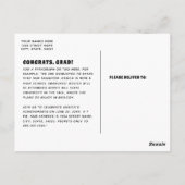 ブライトレトロデザイン2025写真卒業 ポストカード (裏面)