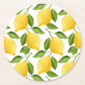 ブライトレモンのコースター ラウンドペーパーコースター (正面)