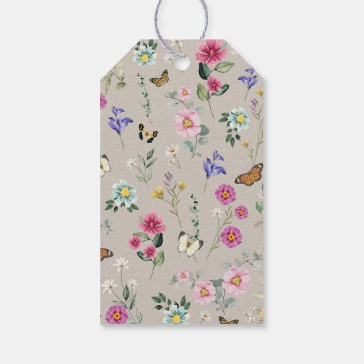 ブライトワイルドフラワーガーデン誕生日ありがとう ギフトタグ (裏面)
