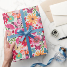 ブライトワイルドフラワーパターンブライダルシャワー