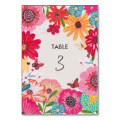 ブライトワイルドフラワーブライダルシャワー テーブルナンバー (正面)