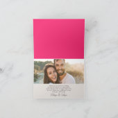 ブライトワイルドフラワーブーケブライダルシャワー サンキューカード (内部)