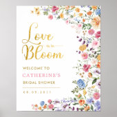 ブライトワイルドフラワーメドウブライダルシャワーへようこそ ポスター (正面)