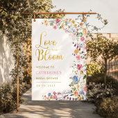 ブライトワイルドフラワーメドウブライダルシャワーへようこそ ポスター