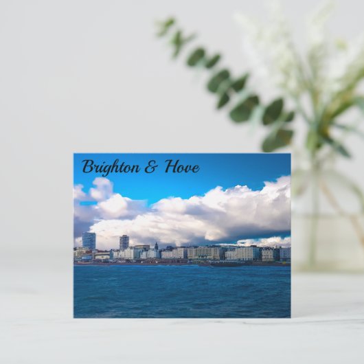 ブライトンとホーヴシーフロントがピアから撮影された ポストカード (スタンド正面)