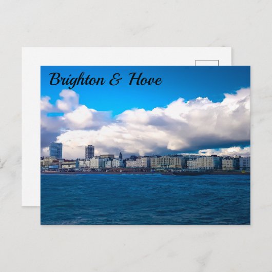 ブライトンとホーヴシーフロントがピアから撮影された ポストカード (正面/裏面)