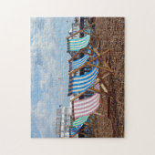 ブライトンのデッキチェアビーチ。 ジグソーパズル (縦)