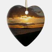 ブライトンのビーチの日没 セラミックオーナメント (右)