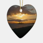 ブライトンのビーチの日没 セラミックオーナメント (左)