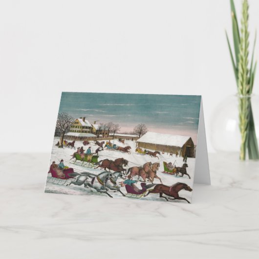 ブライトンのホテルを去る冬 シーズンカード (正面)