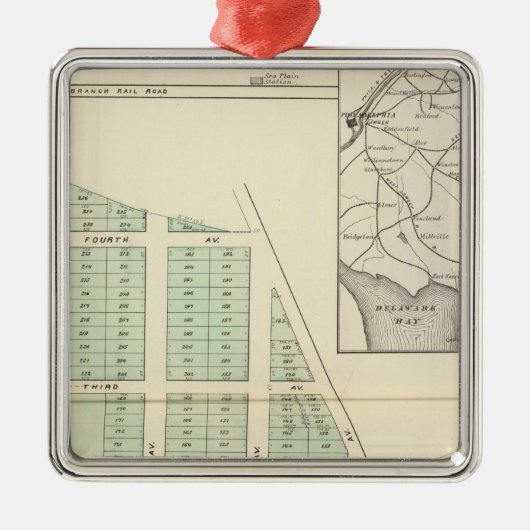 ブライトンの土地連合、隣接したspring湖 メタルオーナメント (正面)