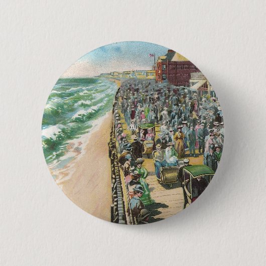 ブライトンの板歩行およびカジノ 缶バッジ (正面)