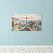 ブライトンの正面にあるチェーン埠頭 キャンバスプリント (インサイチュ (ウッドフロア))