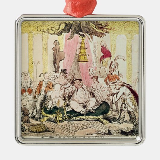 ブライトンの裁判所laの中国人1816年 メタルオーナメント (正面)