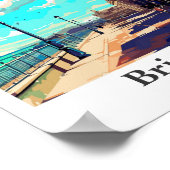 ブライトンイングランドヴィンテージトラベルポートレート ポスター (角)