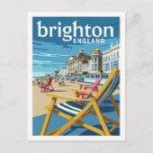 ブライトンイングランドヴィンテージ有名な旅行の場所 ポストカード (正面)